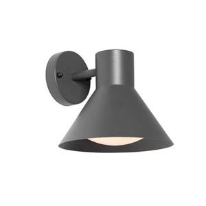 QAZQA Industriële buitenwandlamp donkergrijs kegel IP44 - Natas