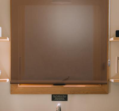 Keuken raambekleding Eenvoudige bruine kleur