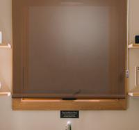 Keuken raambekleding Eenvoudige bruine kleur