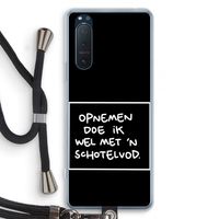 Schotelvod: Sony Xperia 5 II Transparant Hoesje met koord