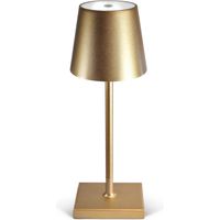 Goliving Tafellamp Oplaadbaar – Draadloos en dimbaar – Moderne touch lamp – Nachtlamp – 26 cm – Goud - thumbnail