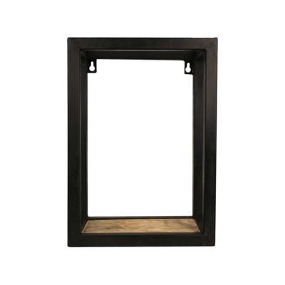 Leen Bakker - HSM Collection Wandbox Levels - Naturel/ - 25x14x35 Cm - IJzer - Zwart