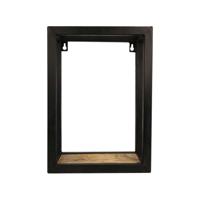 Leen Bakker - HSM Collection Wandbox Levels - Naturel/ - 25x14x35 Cm - IJzer - Zwart