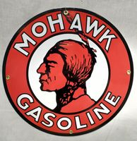 Mohawk Gasoline Emaille Bord - thumbnail