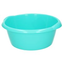 Ronde afwasteil/afwasbak turquoise blauw 3 liter 25 x 10,5 cm - thumbnail