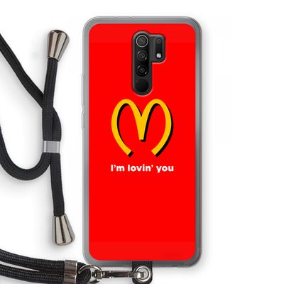 I'm lovin' you: Xiaomi Redmi 9 Transparant Hoesje met koord
