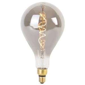 LUEDD E27 dimbare LED spiraal filament lamp A165 smoke 4W 120 lm