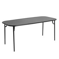 Petite Friture Week-end tuintafel 180x85 met dicht blad zwart