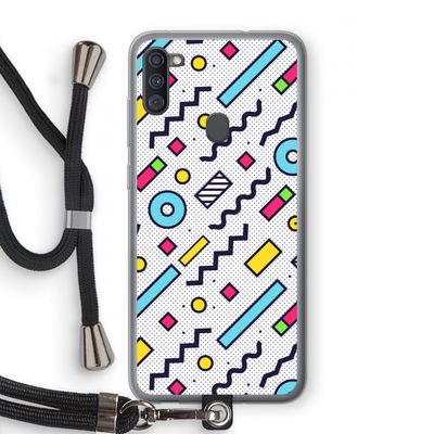 8-bit N°8: Samsung Galaxy A11 Transparant Hoesje met koord