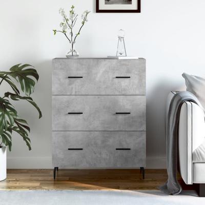 Dressoir 69,5x34x90 cm bewerkt hout betongrijs