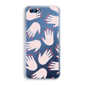 Hands pink: Honor 10 Transparant Hoesje