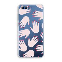 Hands pink: Honor 10 Transparant Hoesje
