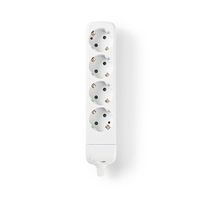 Nedis Stekkerdoos | Randaarde stekker / Type F (CEE 7/7) | 4-wegs | 3680 W | 16 A | Wit | 1 stuks - EXSO400F1WT EXSO400F1WT