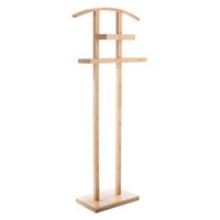 5Five Kledingrek Dressboy - Colbert/jas hanger - staand model - bamboe hout - lichtbruin - 44 x 22 x 113 cm - Kledingrek - thumbnail