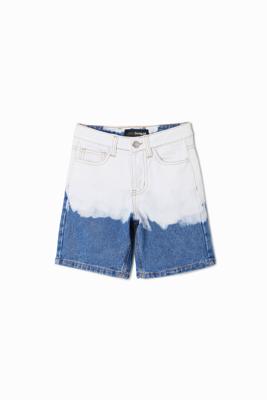 Verbleekte denim bermuda - BLUE - 5/6