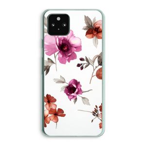 Geschilderde bloemen: Google Pixel 5a 5G Transparant Hoesje