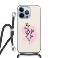 Roses are red: iPhone 13 Pro Transparant Hoesje met koord