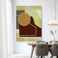 Urban Cotton Wandkleed 'Bounce' 145 x 190cm in Frame - black