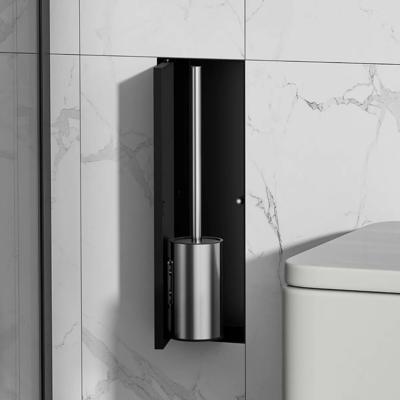Toiletborstelset SaniClear Hide | Inbouw | Mat zwart