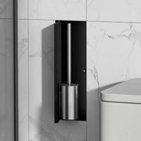 Toiletborstelset SaniClear Hide | Inbouw | Mat zwart