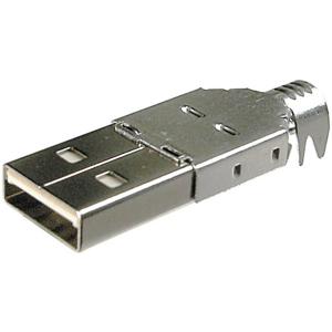 Zelf op maat te maken USB-A-connector Stekker, recht USB A TC-2524001 TRU COMPONENTS 100 stuk(s)