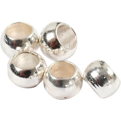 Creativ Company Knijpkralen, d 2 mm, zilver, 1000 stuk/ 1 doos