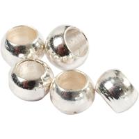 Creativ Company Knijpkralen, d 2 mm, zilver, 1000 stuk/ 1 doos