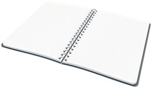 Leitz Cosy notitieboek met spiraalbinding, voor ft B5, gelijnd, grijs