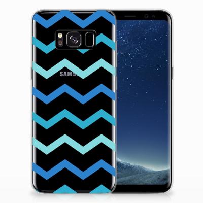 Samsung Galaxy S8 | TPU bumper | Zigzag Blauw