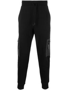 HUGO pantalon de jogging à détail de zip en coton - Noir