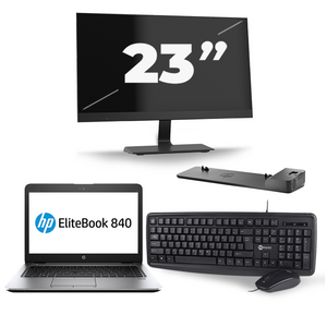 HP EliteBook 840 G1 - Intel Core i5-4e Generatie - 14 inch - 8GB RAM - 256GB SSD - Windows 11 + 1x 23 inch Monitor