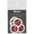 Ibanez PPA1M-WH Round Shape Pick plectrums 6-pack wit-rood medium