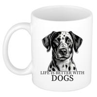 Cadeau mok voor honden liefhebbers - Dalmatier - wit - keramiek - 300 ml