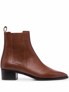 Scarosso Olivia leather ankle boots - Marron