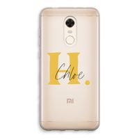 Amber Script: Xiaomi Redmi 5 Transparant Hoesje