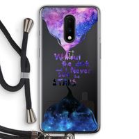 Stars quote: OnePlus 7 Transparant Hoesje met koord
