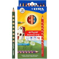 Lyra Groove kleurpotloden, l: 18 cm, vulling 4.25 mm, diverse kleuren, 10 stuk/ 1 doos
