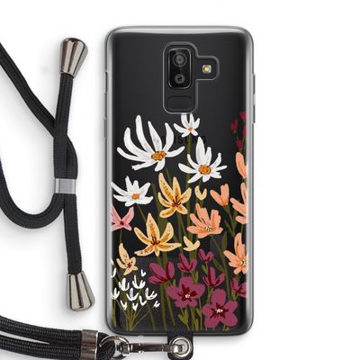 Painted wildflowers: Samsung Galaxy J8 (2018) Transparant Hoesje met koord