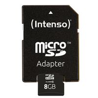 Intenso High Performance microSDHC-kaart 8 GB Class 10 Incl. SD-adapter - thumbnail