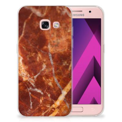 Samsung Galaxy A3 2017 | TPU | Siliconen hoesje | Marmer Bruin