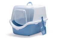 Kattenbak Cathy Easy Clean Wit/Blauw 56x40x40 cm Kattenbak Cathy Easy Clean Wit/Blauw 56x40x40 cm