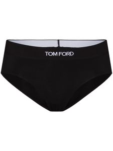 TOM FORD culotte à taille à logo - Noir