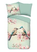 Descanso Dekbedovertrek "" - Mint - (155x220 cm) - Katoen Satijn