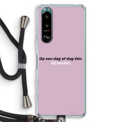 gij beslist: Sony Xperia 5 III Transparant Hoesje met koord