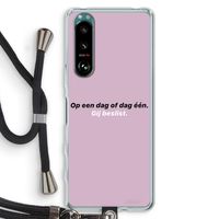 gij beslist: Sony Xperia 5 III Transparant Hoesje met koord