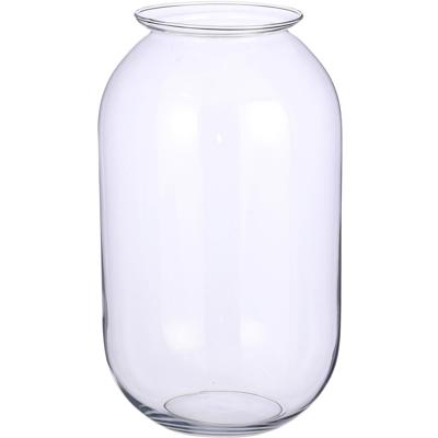 Mica Decorations bloemenvaas- transparant - van glas - D19 x H30 cm - boeketten - siertakken