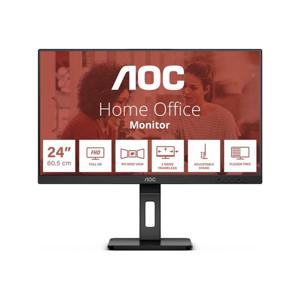 AOC 24E3QAF LED-monitor Energielabel E (A - G) 61 cm (24 inch) 1920 x 1080 Pixel 16:9 4 ms HDMI, DisplayPort, Hoofdtelefoonaansluiting, Audio-Line-in, USB-A