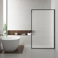 Wiesbaden Square Inloopdouche 100x200 cm - Nano Coating - Geribbeld Helder Glas - Mat Zwart