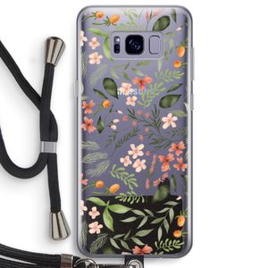 Sweet little flowers: Samsung Galaxy S8 Plus Transparant Hoesje met koord