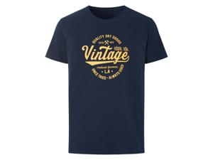 LIVERGY Heren T-shirt (Marineblauw, S)